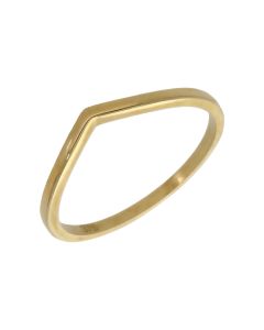 New 9ct Yellow Gold Half Wishbone Ring
