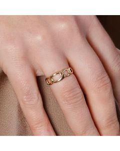 New 9ct Yellow Gold Chain Link Ring