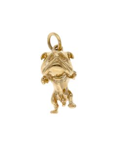 New 9ct Yellow Gold Solid Polished Bulldog Pendant
