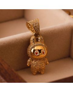 New 9ct Yellow Gold Cubic Zirconia Monster Pendant