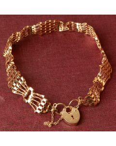 Pre-Owned Vintage 1983 7 Inch Fan Gate Bracelet