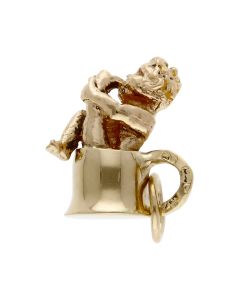 Pre-Owned Vintage 1977 9ct Baby in Cup Charm