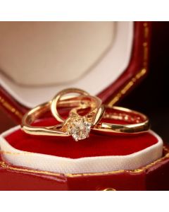 Pre-Owned Vintage 1987 9ct Wedding & Engagement Rings Charm