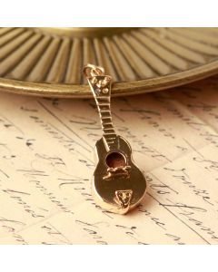 Pre-Owned Vintage 1965 9ct Yellow Gold Guitar Charm