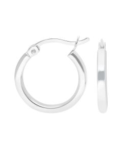 New Sterling Silver Polished Hoop Earrings