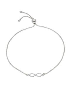 New Sterling Silver Infinity Slider Toggle Bracelet