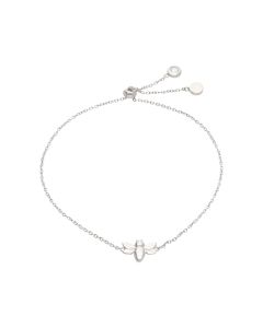 New Sterling Silver Adjustable Slider Toggle Bee Bracelet