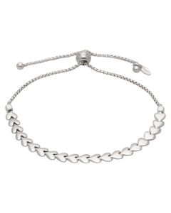 New Sterling Silver Hearts Toggle Bracelet