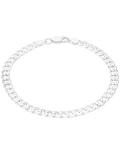 New Sterling Silver 7.5" Curb Link Bracelet
