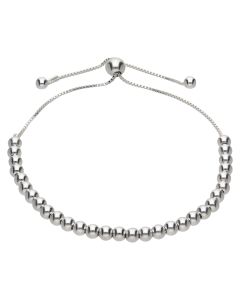 New Sterling Silver Beaded Toggle Bracelet