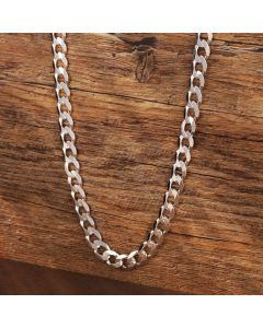 New Sterling Silver Solid 22" Curb Link Chain Necklace 1.8oz