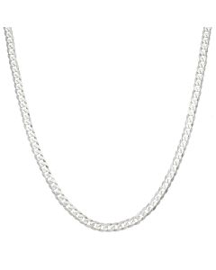 New Sterling Silver 20" Curb Link Chain Necklace