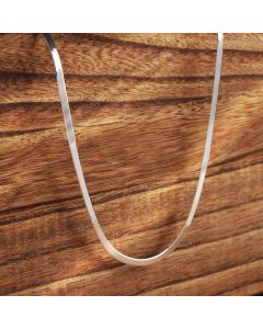 New Sterling Silver 18" Herringbone Link Necklace