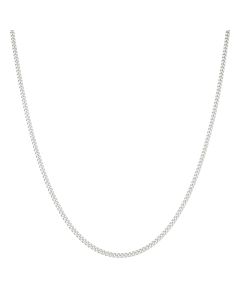New Sterling Silver 22" Close Link Curb Chain Necklace