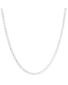 New Sterling Silver 24" Round Belcher Link Chain Necklace