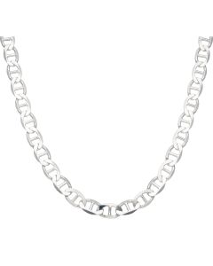 New Sterling Silver 24" Heavy Flat Anchor Link Necklace 1.2oz