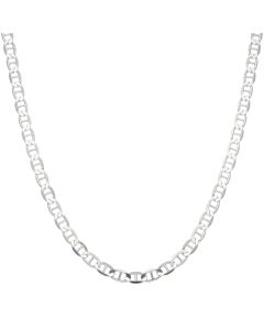 New Sterling Silver 24" Flat Anchor Link Chain Necklace