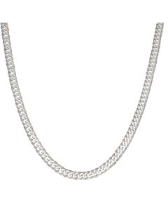 New Sterling Silver 24" Double Curb Chain Necklace