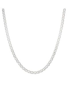 New Sterling Silver 22" Patterned Anchor Link Chain Necklace