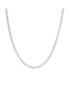New Sterling Silver 26" Polished Belcher Chain Necklace