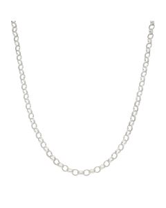 New Sterling Silver 24" Round Belcher Chain Necklace