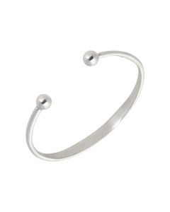 New Sterling Silver Identity Bar Baby Torque Bangle