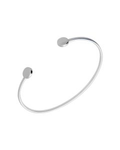 New Sterling Silver Circles Torque Bangle