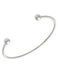 New Sterling Silver Childs Torque Bangle