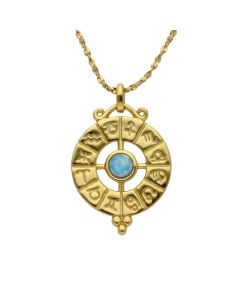 New Gold Plated Silver Gemstone Set Zodiac Horoscope Necklace