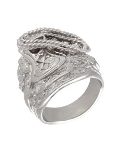 New Sterling Silver Saddle Ring