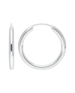 New Sterling Silver 20mm Sleeper Hoop Earrings