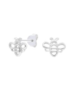 New Sterling Silver Bumble Bee Stud Earrings