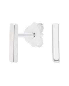 New Sterling Silver Bar Stud Earrings