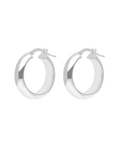 New Sterling Silver 20mm Round Chunky Hoop Earrings