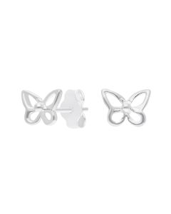 New Sterling Silver Butterfly Stud Earrings