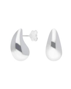 New Sterling Silver Water Droplet Stud Earrings