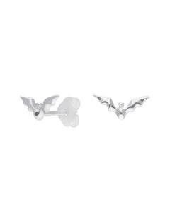 New Sterling Silver Bat Stud Earrings