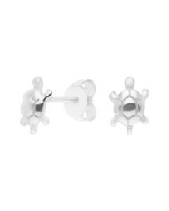 New Sterling Silver Turtle Stud Earrings
