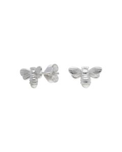 New Sterling Silver Small Manchester Bee Stud Earrings