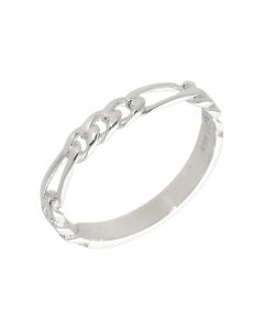 New Sterling Silver Figaro Link Ring