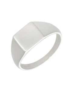 New Sterling Silver Square Signet Ring