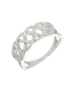 New Sterling Silver Woven Celtic Style Ring