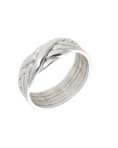 New Sterling Silver 6 Piece Gents Puzzle Ring