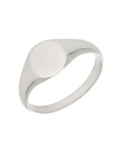 New Sterling Silver Polished Signet Ring