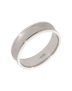 New Sterling Silver 6mm Satin Finish Wedding Band Ring