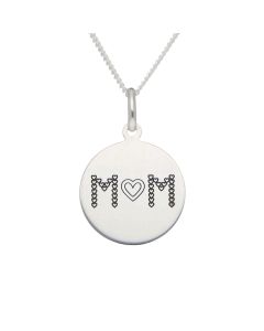 New Sterling Silver Mothers Love Mum Pendant & 18" Necklace