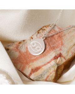 Silver Cancer Horoscope Pendant & Chain