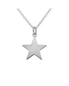 New Sterling Silver Star Pendant & 18" Necklace
