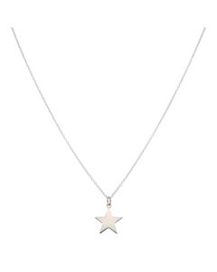 New Sterling Silver Star Pendant & 18" Necklace