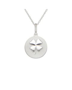 New Sterling Silver 4 Leaf Clover Pendant & 18" Necklace